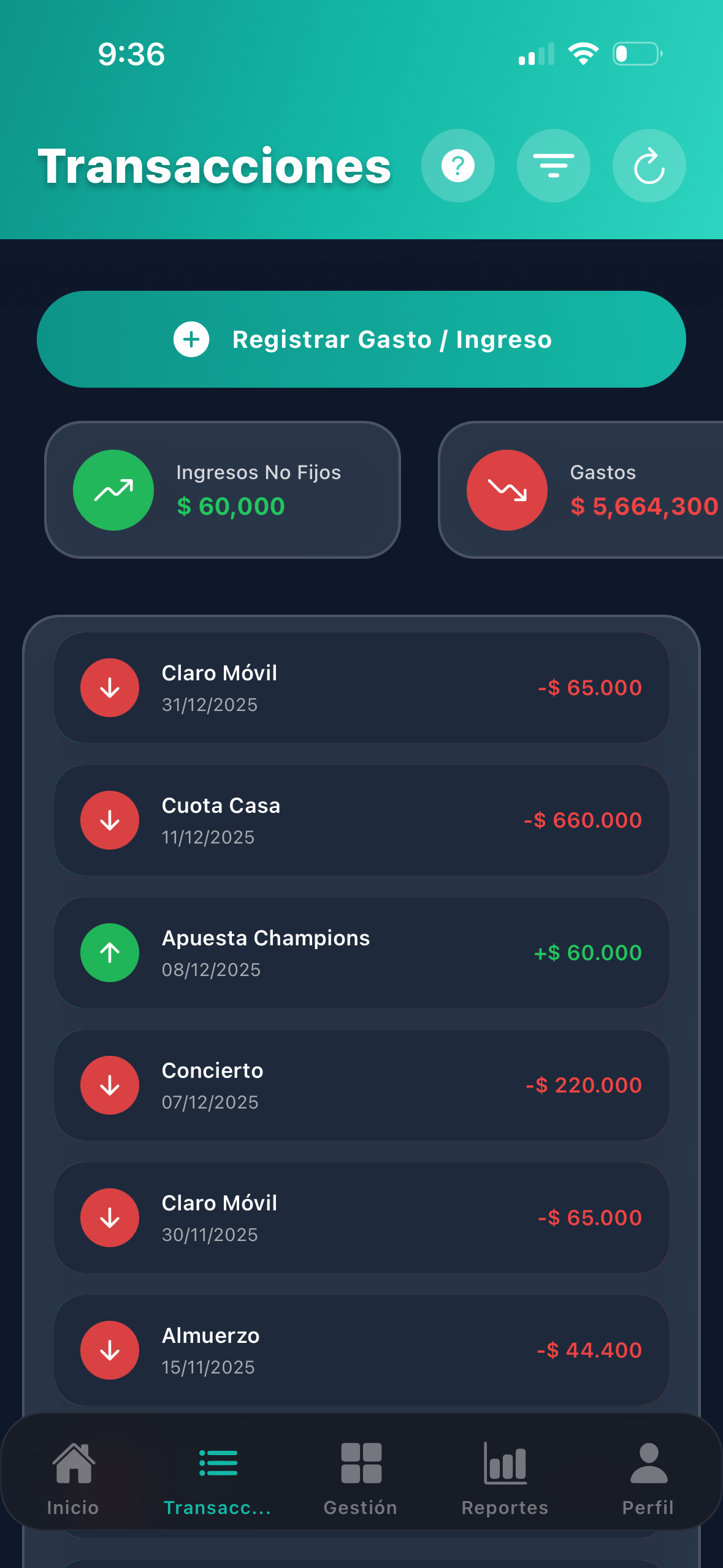 Configuración de cuentas